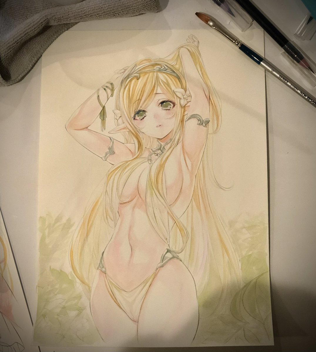 こちらのエルフさんオークションに出品中です!
久方ぶりに復活したアナログ絵第一弾で、思い入れのある一品なので、ご興味のある方はよろしくお願いいたします〜! https://t.co/7l4SUnd5fB 