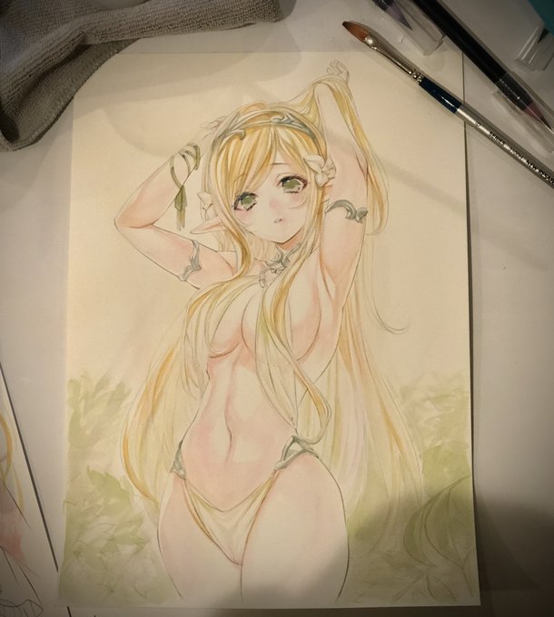 こちらのエルフさんオークションに出品中です!
久方ぶりに復活したアナログ絵第一弾で、思い入れのある一品なので、ご興味のある方はよろしくお願いいたします〜! https://t.co/7l4SUnd5fB 