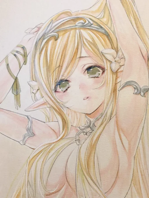 こちらのエルフさんオークションに出品中です!
久方ぶりに復活したアナログ絵第一弾で、思い入れのある一品なので、ご興味のある方はよろしくお願いいたします〜! https://t.co/7l4SUnd5fB 