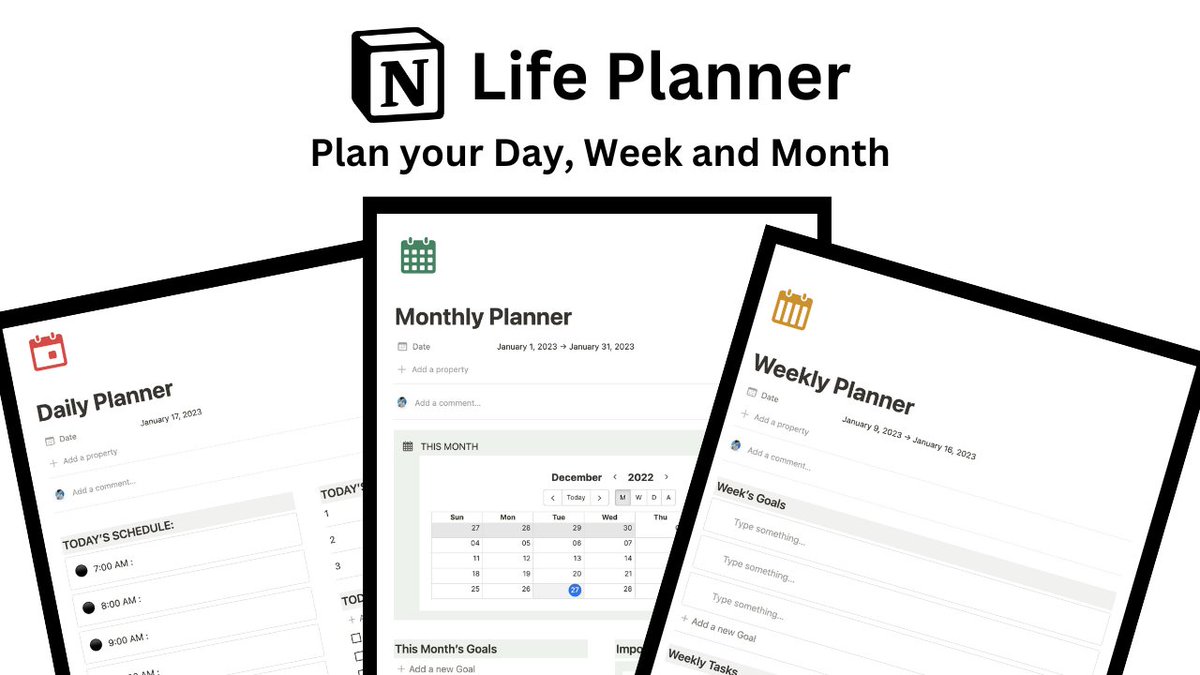 _heyhash's tweet photo. I created a Notion Life planner to help you plan your Day, Week and Month.

I am giving it away for free for a limited time!

Retweet and Reply "life planner" and I will DM you the link 

(must be following to receive)
#notiontwt #notiontemplate #Notion https://t.co/2chlxosGII