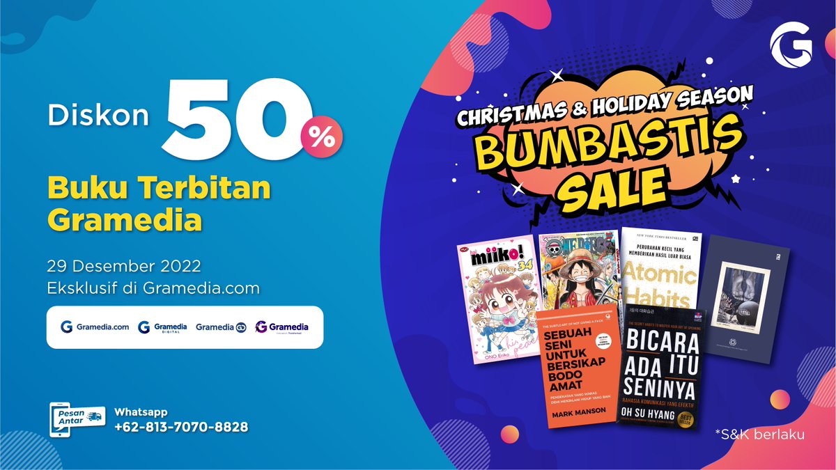 THREAD REKOMENDASI BUKU-BUKU YANG BISA KALIAN BELI DI DISKON AKHIR TAHUN GRAMEDIA TANGGAL 29 DESEMBER 2022.

BUKU-BUKU INI BAGUUUUSSS SEMUA DAN HIGHLY RECOMMEND BUAT DIBACA!!!