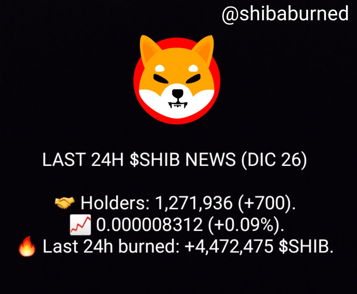 $SHIB NEWS DECEMBER 26

#SHIB #shiba #shibainu #SHIBARMY