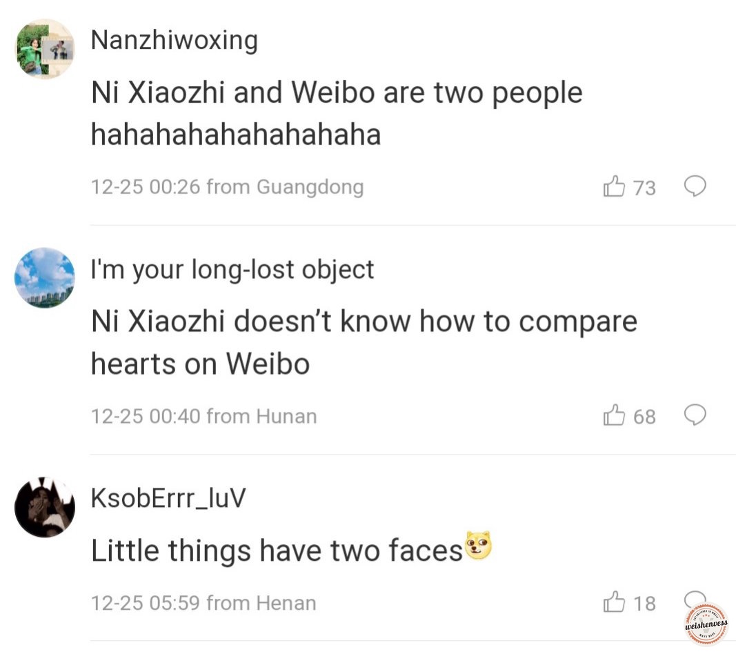 weishenvess's tweet image. Weishenv! Hendery kan kmrn jbjb di ig, balesnya pake love-love. Terus di up sama wayvbar. Nah cfans pada komen hendery tu muka dua 😭 soalnya klo d weibo dia julidd bgt