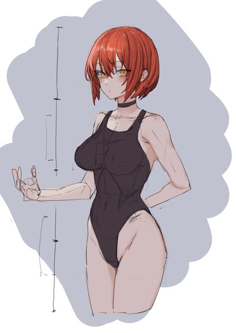 髪の毛の塗り練習 