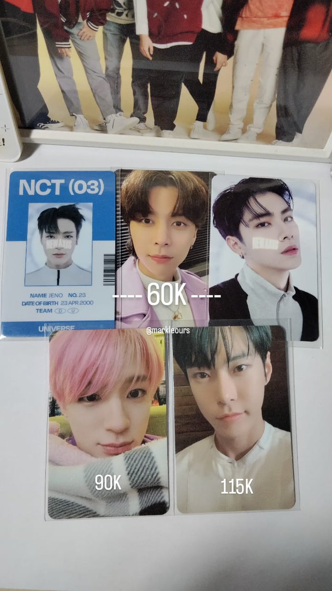 markleours's tweet photo. wts / want to sell in rush

- Id Card + Random PC Universe Set
- Jeno Glitch / jeno selimut
- Doyoung Kihno Neozone / Doy jumatan

✅ take all 260k
✅ each or pair
✅ nego tipis it's okeyy
🍊 keep event
🏡 serang, banten
💌 dm for more details! https://t.co/6X4WOKMU5s