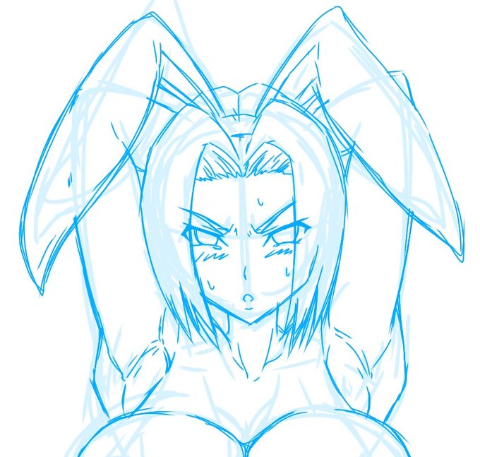 紅いうさぎを準備中 