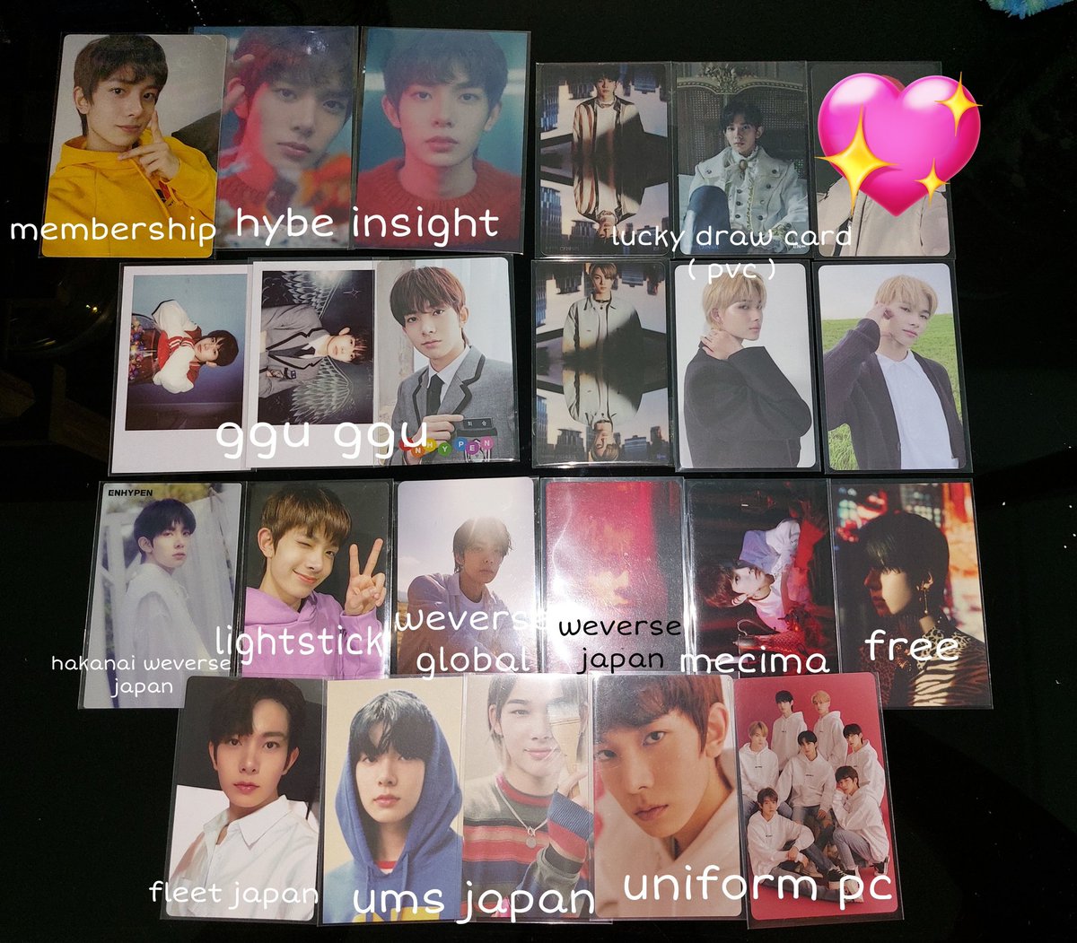 Heeseungluv's tweet photo. Wts clearance sale enhypen photocard mainly heeseung ! 

Price stated on the picture below . Feel free to dm me ^^ 

#pasarENHYPEN #pasarENHYPENmy https://t.co/0lngkgwc8c