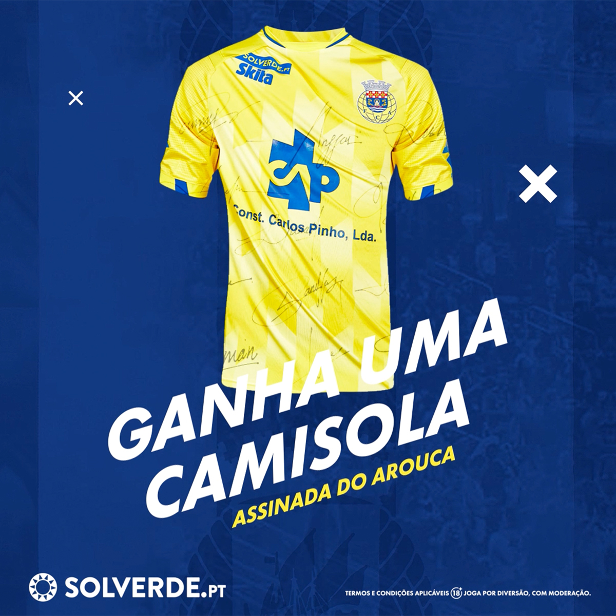 🔥 GIVEAWAY 🔥
Ganha uma camisola assinada do FC Arouca!

Para participar, só tens de:
1️⃣ Seguir a <a href="/solverdept/">Solverde.pt 🔞</a>;
2️⃣ Dar retweet neste tweet;

Podes participar até às 23h59 de 11 de janeiro.