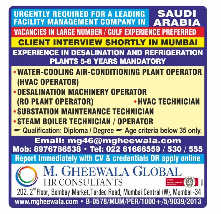 mgheewala_hrc's tweet photo. Job Vacancies for #Saudiarabia
Interested Candidates can send the updated resume to mg46@mgheewala.com
Learn More https://t.co/Ps4bxv2mB1
#plantoperator #machineoperator #hvactechnician #maintenance #technician #steamboiler #steamboiler #boileroperator #boilertechnician https://t.co/xkLx3iQ8Xf