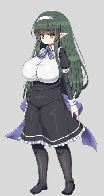 オリジナル、緑髪エルフちゃん 
