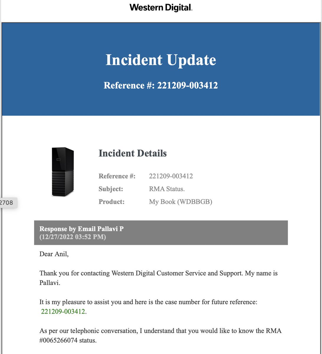 amanbatra's tweet photo. Pls replace immediately or refund my amount. Obviously no one can wait for more than a month and a half for a 'new' defective drive replacement! Data backups can't wait for you. @WD_IN @westerndigital @WesternDigiCare @jagograhakjago @ConsumerCom @consumerforum_ @consumersindia https://t.co/JUoDc0fn4d