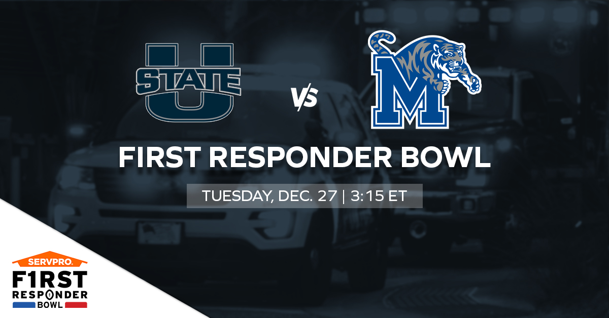 Tune in to the SERVPRO First Responder Bowl today at 2:15 CT on ESPN as the the Utah State Aggies take on the Memphis Tigers!