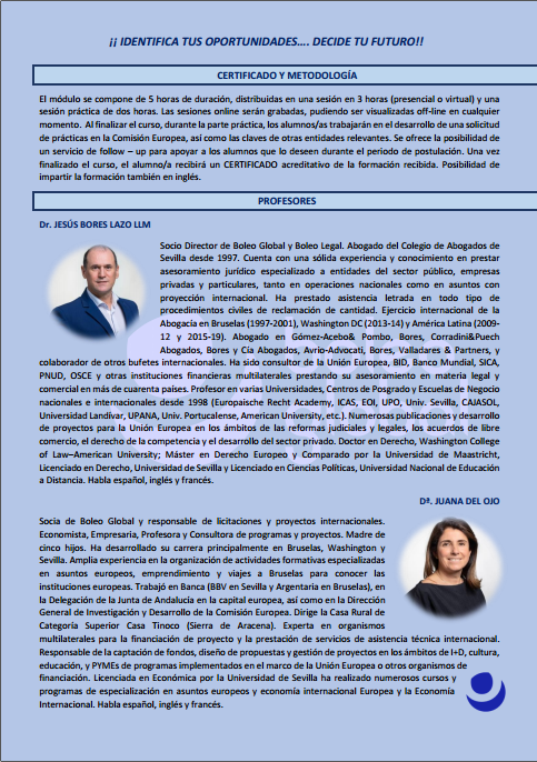 BoleoGlobal's tweet photo. Como parte de nuestra Responsabilidad Social durante este mes de diciembre y el próximo de enero impartimos nuestros módulos de formación para orientar a nuestros jóvenes sobre las oportunidades profesionales en las organizaciones europeas e internacionales.
Échale un vistazo! https://t.co/ttQJbRYkRo