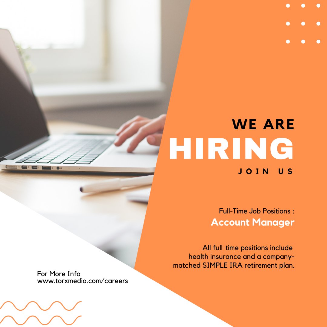Looking for a new career this new year?📝We are hiring! torxmedia.com/careers/ 

#hiring #jobsearch #jobopenings