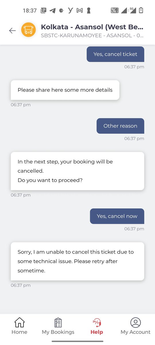 CAabhishksharma's tweet photo. @redBus_in I am unable to cancell my tickets https://t.co/uM3RgvHZxO