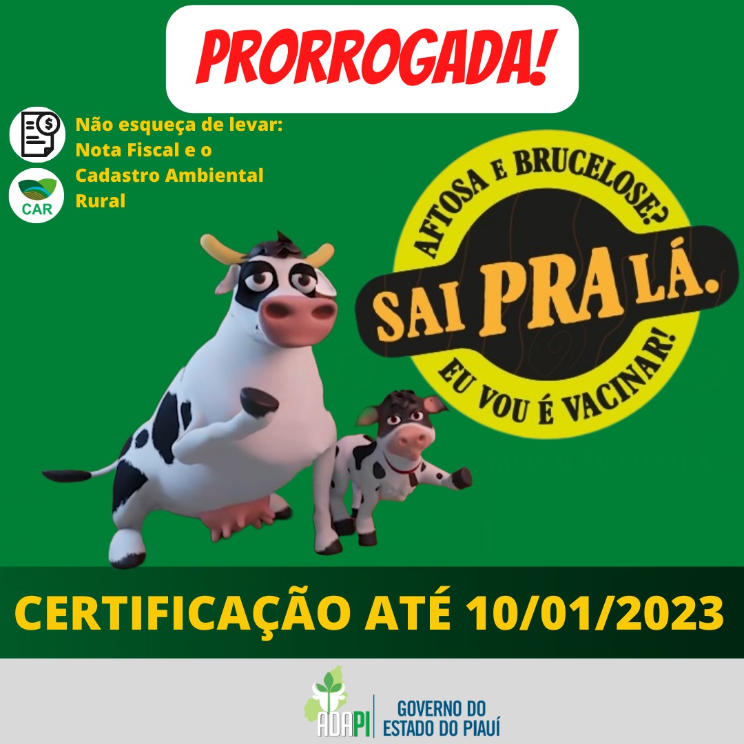 adapi_pi's tweet image. De acordo com a PORTARIA Nº 52.201 – 081/2022 – DG ADAPI, DE 30 DE NOVEMBRO DE 2022.

Então não perca mais essa chance de ficar em dia com a defesa agropecuária estadual.

Vá até a Adapi mais próxima e certifique seu rebanho bovino e bubalino.

#adapi #piauilivredeaftosa