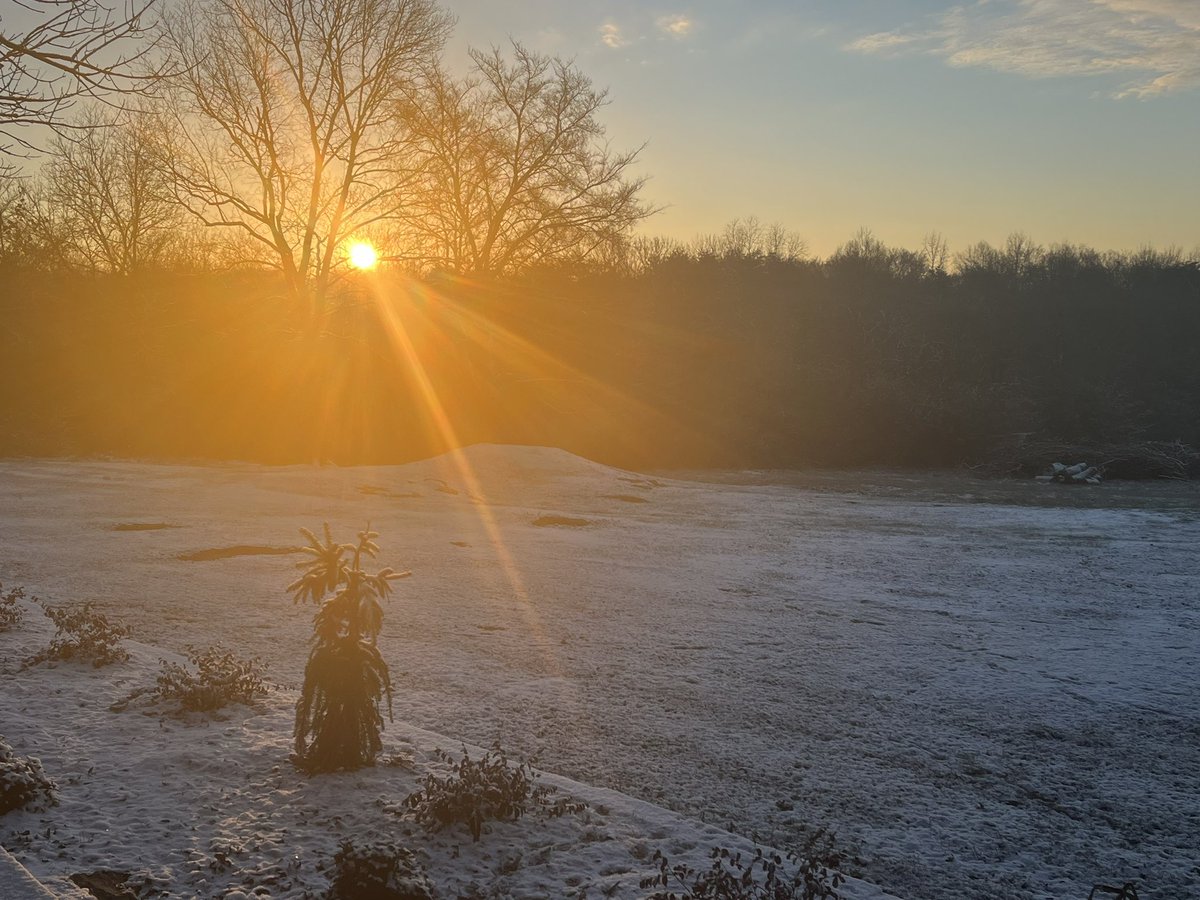 mountainknt's tweet photo. Another itty bitty snow! 

The sun (Son) changes everything! Light of the world! https://t.co/uGzkshLZXk