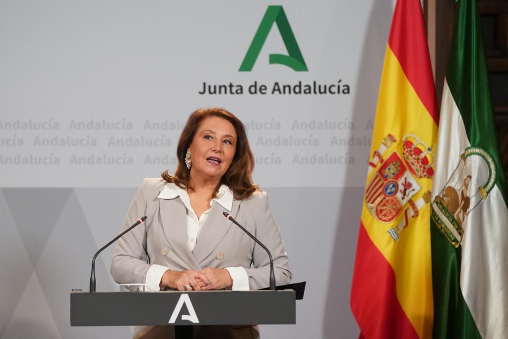 AndaluciaJunta's tweet photo. 💬@CarmenCrespoPP: #Andalucia avanzará en 2023 hacia una Administración hídrica moderna:
3⃣ Aprobaremos el Tercer Decreto de #Sequía, enmarcado en el #PlanSOS, que incluirá nuevas obras para infraestructuras y una apuesta por las aguas regeneradas entre otras medidas.✅ https://t.co/wnyObqn1dN