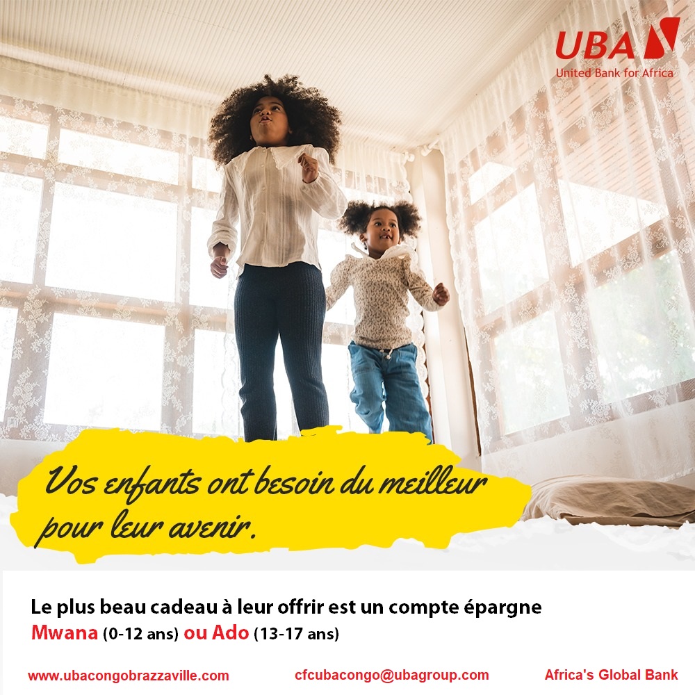 UBACongo's tweet photo. 𝐋𝐞 𝐩𝐥𝐮𝐬 𝐛𝐞𝐚𝐮 𝐜𝐚𝐝𝐞𝐚𝐮 𝐚̀ 𝐨𝐟𝐟𝐫𝐢𝐫 𝐚̀ 𝐯𝐨𝐬 𝐞𝐧𝐟𝐚𝐧𝐭𝐬 𝐞𝐬𝐭 𝐮𝐧 𝐜𝐨𝐦𝐩𝐭𝐞 #𝐞́𝐩𝐚𝐫𝐠𝐧𝐞.
Ouvrez dès maintenant un compte #UBAMwana (0-12 ans) & #UBAAdo (13-17 ans) à votre enfant et voyez ses économies croître à son rythme.
#AfricasGlobalBank https://t.co/sVOLBr1n3R