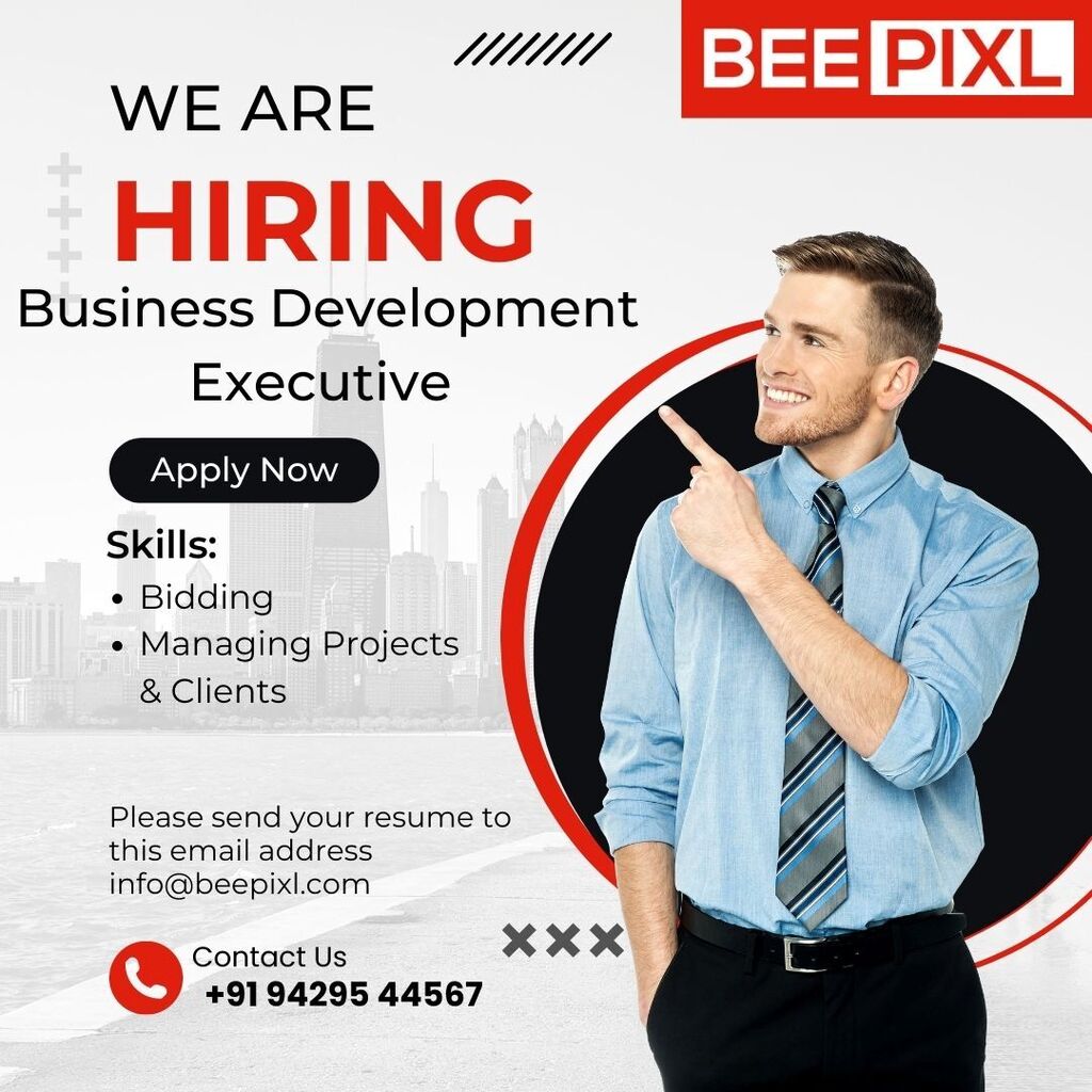 BEEPIXL is hiring a business development executive to join our team. The ideal candidate will have strong communication and interpersonal skills, as well as experience bidding on portals like Upwork and Freelancer.

In this role, you will be responsible … instagr.am/p/CmrDQCipQLY/