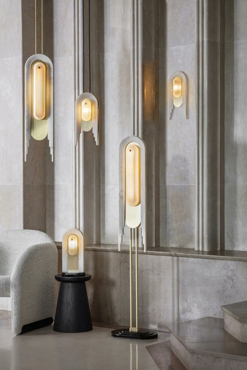Taking design cues from the iconic arches, bold lines, &amp; geometric shapes found in Art Deco, Bert Frank has reimagined it for contemporary living w the Vima collection of lights.

Available through lightformshop.com

#LightForm #BertFrank #designerlighting