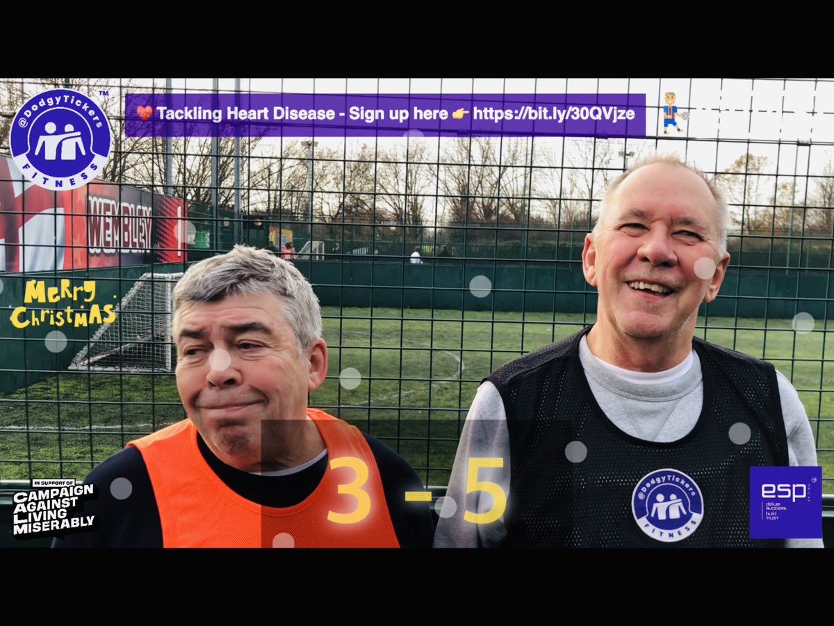 DodgyTickers's tweet photo. ⚽️ Missed us #XmasEve? Catch up👉 https://t.co/JkpsDskC5u #Over50 #Over60 #Over70 #Football #CVD #CardiacRehab #Health #Project84 #London #Essex #WHUFC #LOFC #AFC #THFC #Diabetes #Parkinsons #MentalHealth #Seniors #Veterans Partners @deliver_success @theCALMzone @GoalsChingford https://t.co/LRSaDfxytd