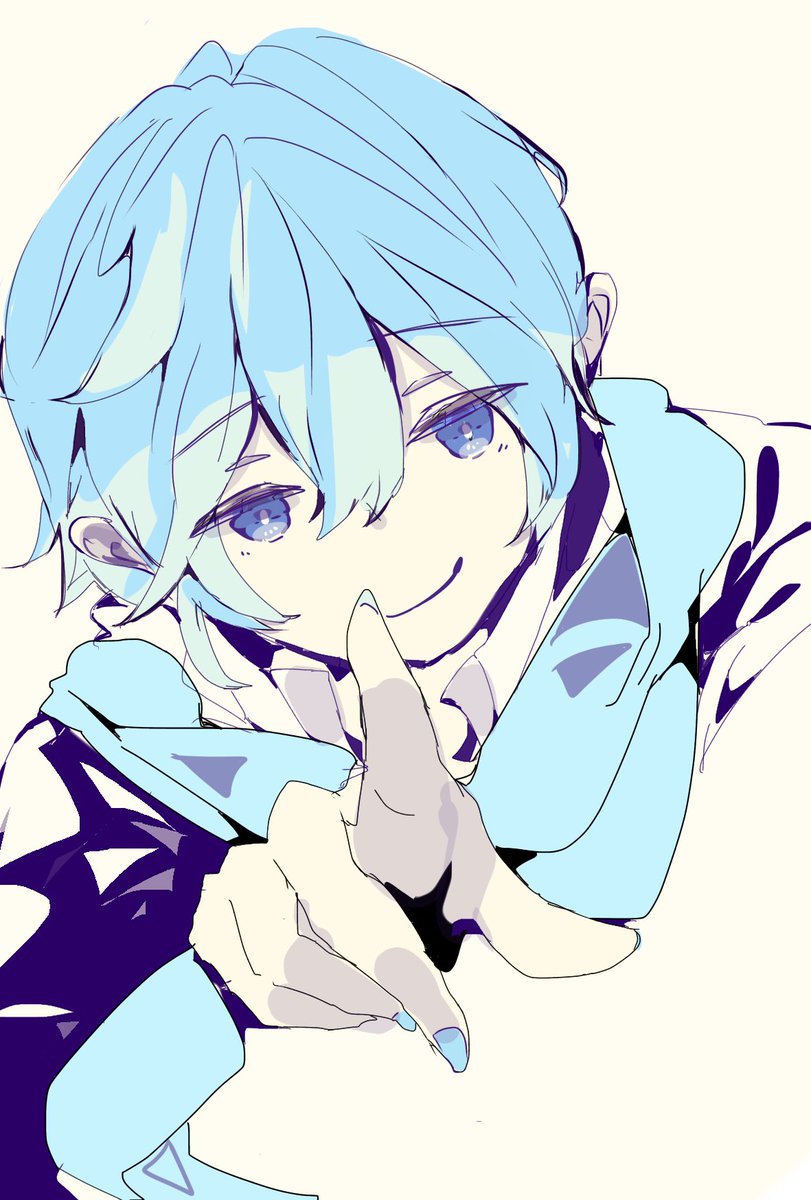 カイト(ボーカロイド) 「悪い顔のKAITOくん 」|かまだ@お絵描きダイエッターのイラスト
