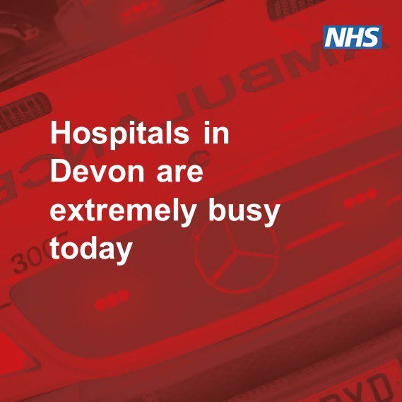 Our Emergency Departments are extremely busy this bank holiday.

⌚ This means longer waits. 

📞Please use 111 online or call NHS 111

🚑 In an emergency call 999.