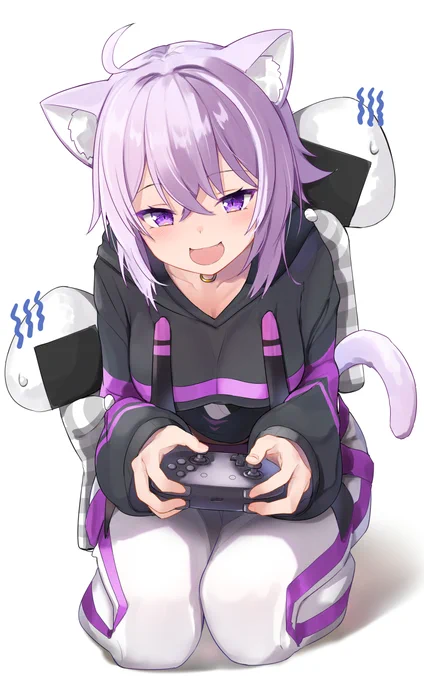 58日目。猫又おかゆ様。#100日チャレンジ #絵かゆ 