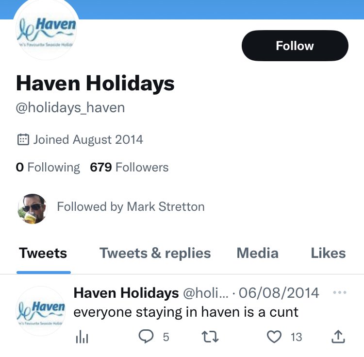 rob_mckinlay's tweet photo. Not sure if this is the official Haven holidays feed or not 🤔 https://t.co/YM8EyqJSBZ