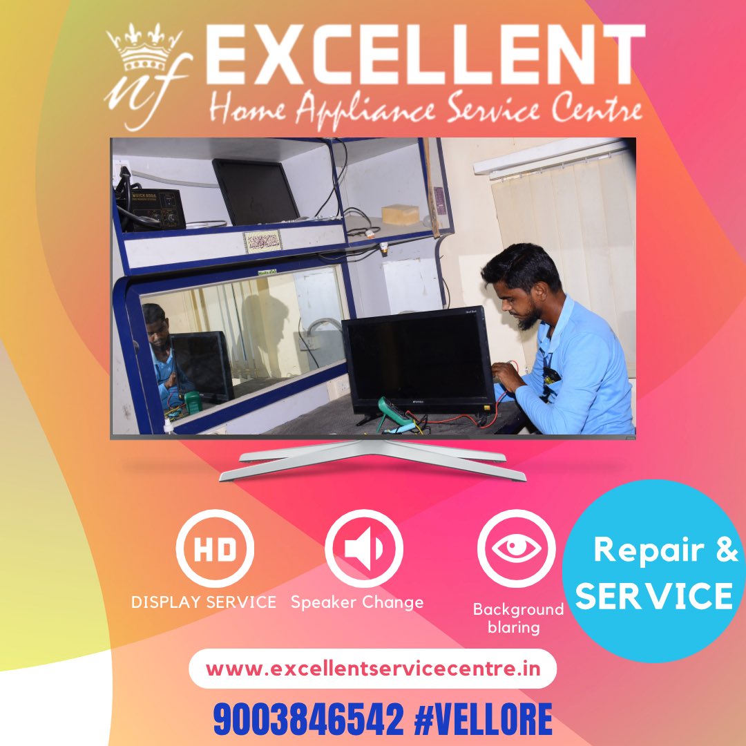 excellentservi's tweet photo. #ledtvservice #ledtvservicenearme #ledtvservicevellore #ledtvrepair #vellore 

Excellent Home Applaince Service Center in Mullipalayam, 

Led tv Reparing near me, Led Tv service near me, Led Tv Repair &amp; Service In Vellore, Samsung Led Tv Service Center in Vellore, 9003846542 https://t.co/iv5YA10ZDw