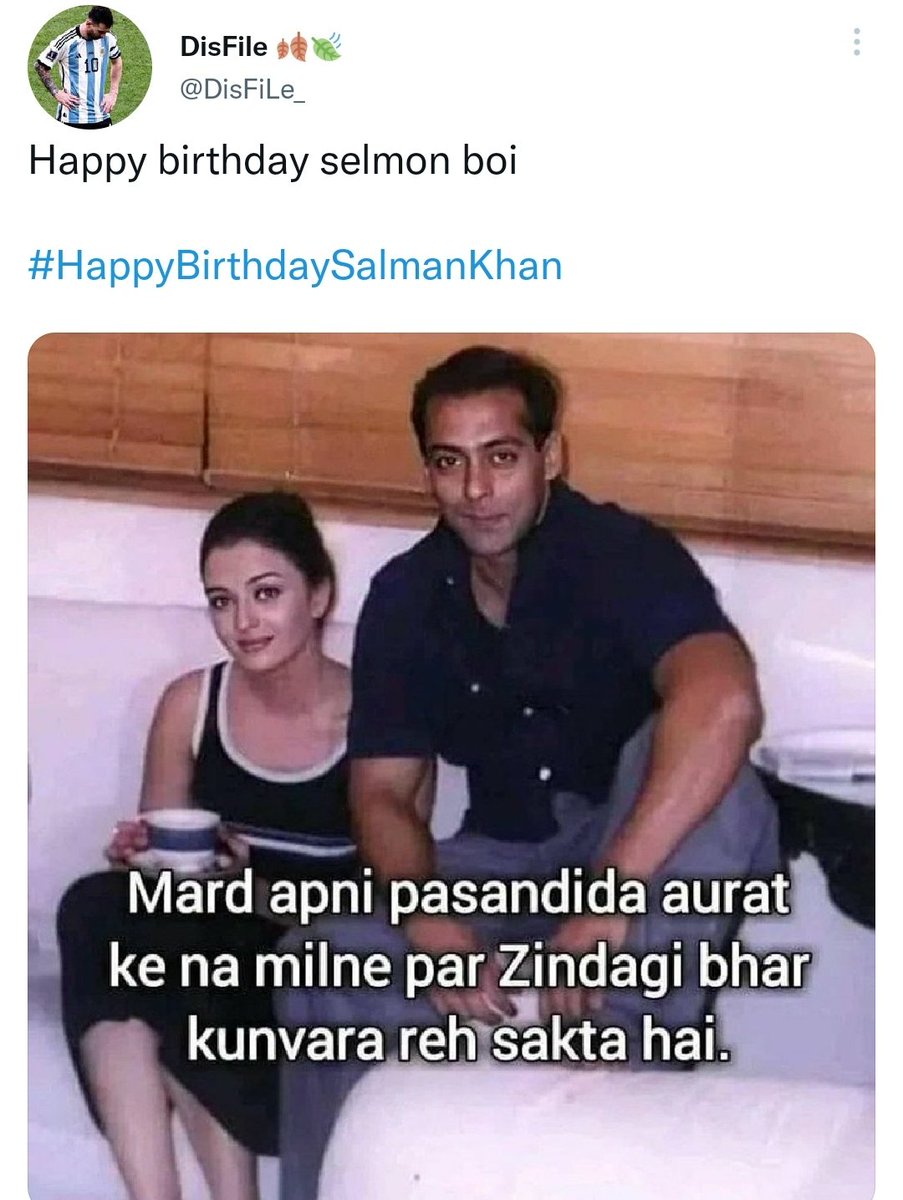 <a href="/BeingSalmanKhan/">Salman Khan</a> Bhai aishwarya ka msg aya tha ki ni?
