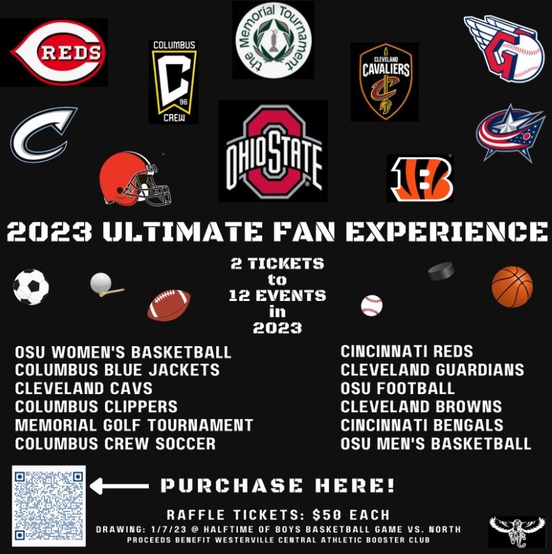 Dawn Sayre (@dsayre32) on Twitter photo WCHS Athletic Boosters Ultimate Fan Experience fundraiser. One lucky winner will receive 2 tickets to 12 events in 2023! The drawing will be held Jan.7th, during halftime of the <a href="/Warhawk_Hoops/">Westerville Central Basketball</a> game vs North. Click here: tinyurl.com/4488k34k <a href="/mahoneymike5/">Mike Mahoney</a> <a href="/jnjmcswords/">Jerry&Julie McSwords</a> <a href="/WCSOH/">Westerville Schools</a> WCHS Athletic Boosters Ultimate Fan Experience fundraiser. One lucky winner will receive 2 tickets to 12 events in 2023! The drawing will be held Jan.7th, during halftime of the <a href="/Warhawk_Hoops/">Westerville Central Basketball</a> game vs North. Click here: tinyurl.com/4488k34k <a href="/mahoneymike5/">Mike Mahoney</a> <a href="/jnjmcswords/">Jerry&Julie McSwords</a> <a href="/WCSOH/">Westerville Schools</a>