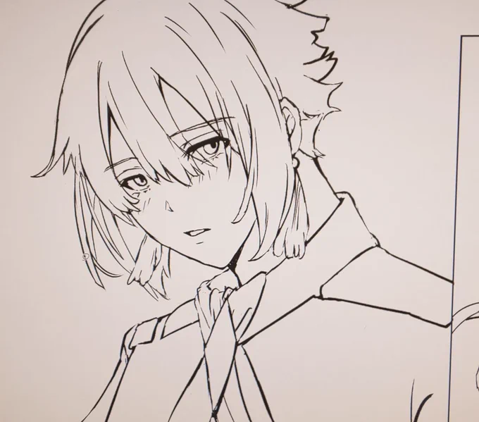 エラスレ(4スレ)途中。描いとる…。腰しんどいけど顔面が好きすぎて可愛いなぁぁぁおぃっ?? 