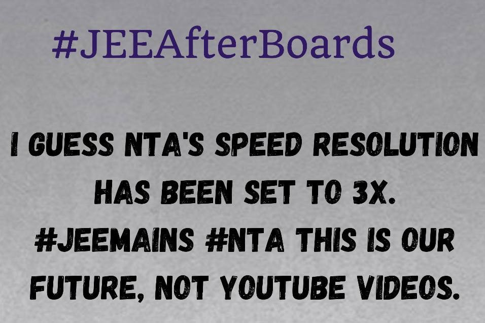 GuptaHinav's tweet photo. #jeeAfterBoards
@PMOIndia @EduMinOfIndia @ZeeNews https://t.co/jPp37k5apq