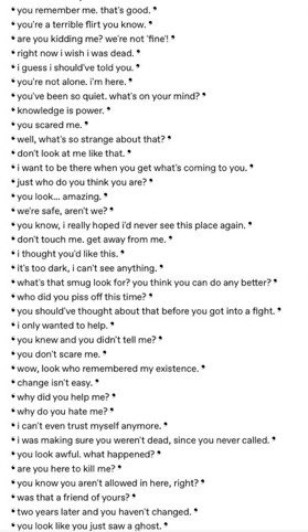 GUILTPINNED's tweet photo. ⠀
⠀
⠀⠀⠀(⠀⠀ ��𝚃𝙰𝚁𝚃𝙴𝚁 𝙲𝙰𝙻𝙻     )

♡ this for a starter containing one of the following lines as dialogue. These will vary in length. https://t.co/Mdx1s02U4J