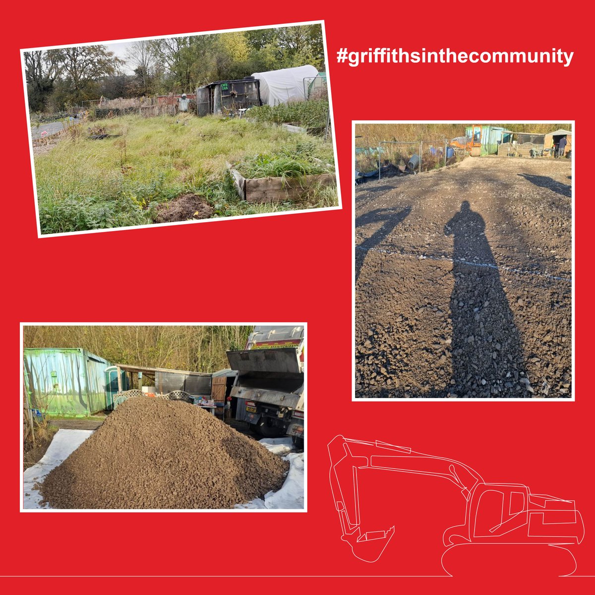 AlunGriffiths_'s tweet photo. The Griffiths team working on the Core Valley Lines provided some much needed support to Royal Crescent Allotments recently clearing an overgrown area providing raised beds for wheelchair users to enjoy gardening.  
 
#griffithsinthecommunity https://t.co/ytGDYslTV4