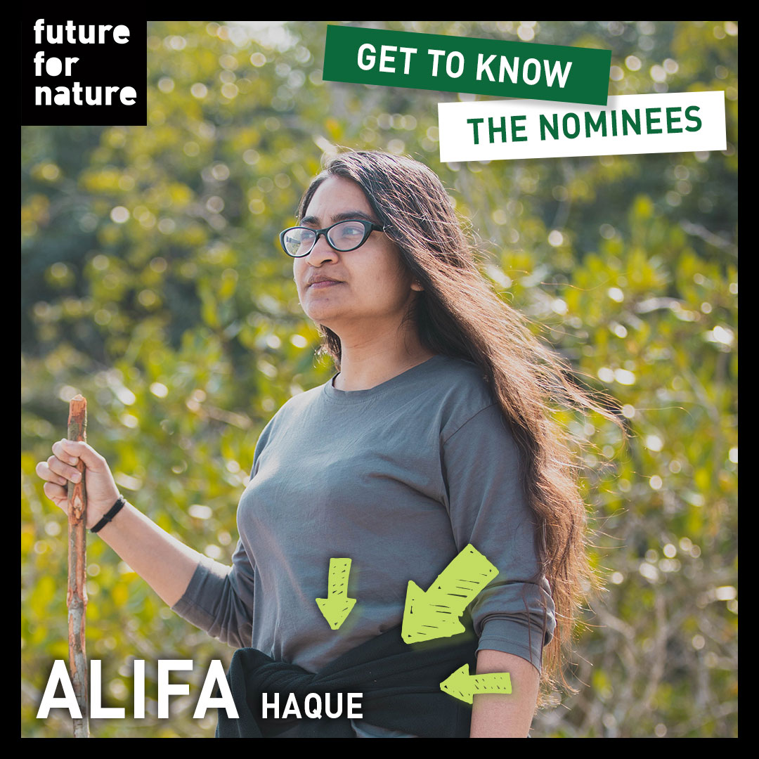 Futurefornature's tweet photo. Alifa Haque is dedicated to protecting rhinopristiformes rays, such as sawfish and guitarfish, in India.
@Alifa_Haque
Want to learn more about this conservation hero? Check out our website!🌿
https://t.co/iRMnzPiKH4
#FutureForNature #natureconservation #FFNNominees2023 https://t.co/7rCYFPQ9BB