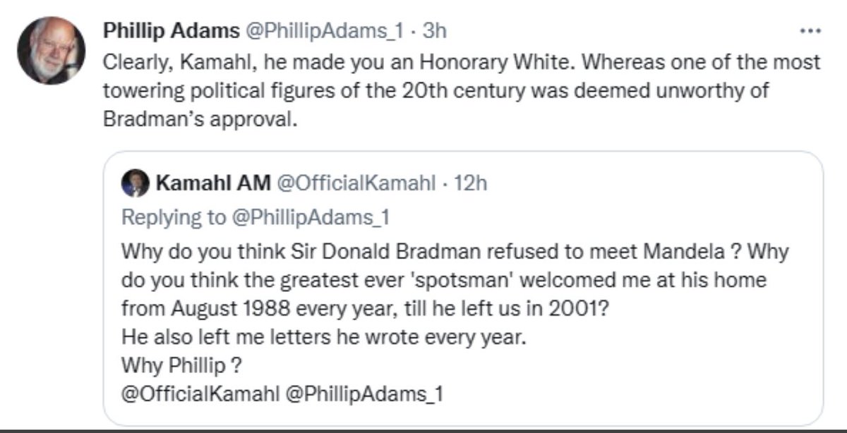 Nyunggai Warren Mundine AO (@nyunggai) on Twitter photo I call on the Editors of <a href="/australian/">The Australian</a> to sack Philip Adams for this racist bigoted attack. I call on the Editors of <a href="/australian/">The Australian</a> to sack Philip Adams for this racist bigoted attack.