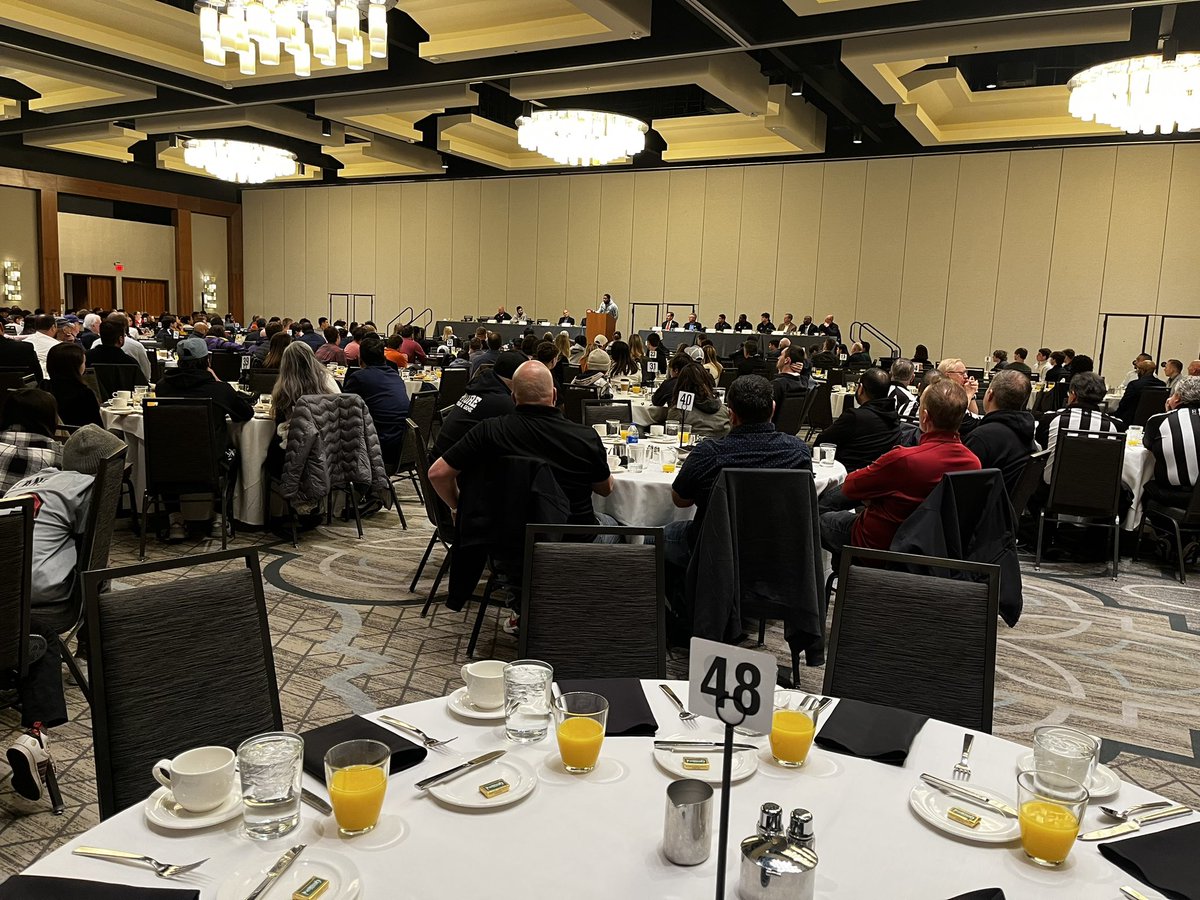 coachbradybrown's tweet photo. Great turnout at the Alamo Bowl FCA Breakfast this morning! Our community heard some great testimonies this morning from some great people! @JPS_DFB @fcatexas @TheFCATeam @NISD_Athletics https://t.co/JPItPXkZ1m