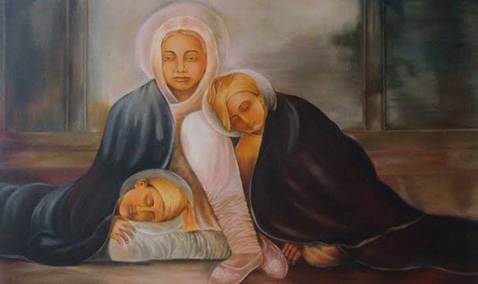 Tonight, ੧੨ ਪੋਹ, was the last night Mata Gujri Ji and the Sahibzaada's were together. Our history says, entire night Mata Ji narrated the supreme sacrifice of their Grandfather, Guru Teg Bahadur Ji and other Sikhs. She had an important role in the upbringing of her grandsons.