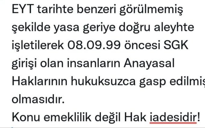 YAŞ YOK BEKLİYORUZ AÇIKLAYIN ARTIK EYT SON BULSUN ARALIKTA BİTSİN ARTIK #EytŞARTdeğilHAKistiyor #EytdePazarlıkYok