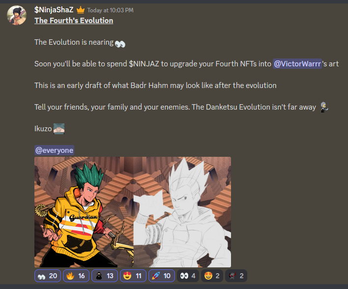 tjh246's tweet photo. Some sneak peek on the draft art for the Fourth collection from @DanketsuNFT 👀

Dank paper (new whitepaper) dropping on the 9th Jan!
Go get more danketsu while it's still cheap! 

#NFT #CNFT #CNFTCommunity https://t.co/4ZqdsDcRyD