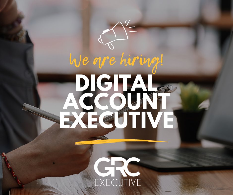 grc_executive's tweet photo. We are hiring a Digital Account Executive in Santurce, PR! If you're looking for an exciting opportunity to join a dynamic team, then this is your chance! For more information and to apply, click here -> https://t.co/6dXBKuY1fG

#digitalaccount #executive #recruit #nowhiring https://t.co/00hSI2x61u