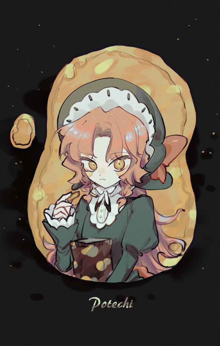 「ポテチお嬢様 」|てにおはのイラスト
