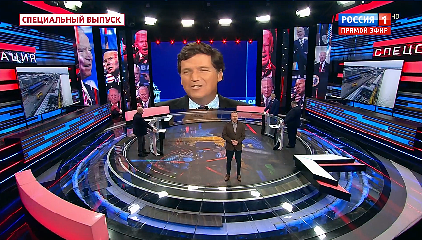 JuliaDavisNews's tweet photo. Meanwhile on Russian state TV: Tucker, Tucker and more Tucker. https://t.co/4Lzkpfr0Kf