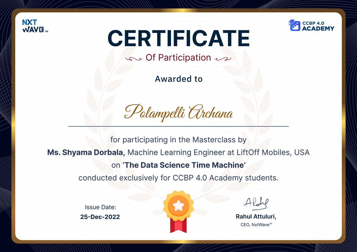 a_polampelli's tweet photo. Participation certificate
#ccbp
#Nxtwave https://t.co/uPNuKO5mt6
