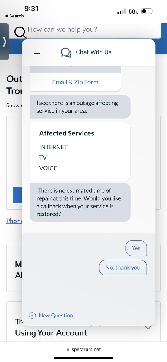 HigherBassist's tweet photo. I had 5 days off, during which I planned on finishing a certification I was working on, but my @GetSpectrum internet has been out for all of it. And still no estimated time of repair. So annoying and frustrating, especially when my in-laws haven't had any issues 15 minutes away. https://t.co/TShhcxlAN5