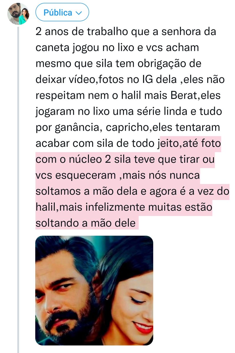 S5Andresa's tweet photo. Muitas duvidam do carácter dele ,e a história se repete né só que sila teve apoio e halil não está tendo , é triste ver pessoas que dizia ser fã atacando ele fazendo até grupos pra derrubar ele ,#SılaTürkoğlu 
#HalilİbrahimCeyhan 
#SılHal 
#Doğa
#DerinÖzledim https://t.co/ilKFDS2Icz