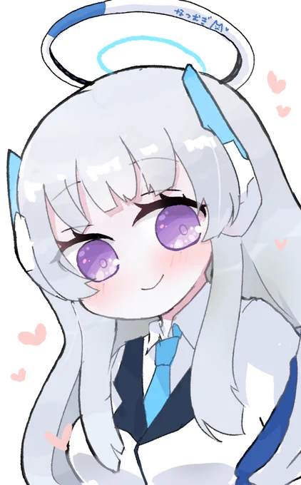 「#リプ来たキャラの顔だけ描く  …というタグだと聞きましたが、先生の視線が顔より些か下の方に感じるのは……気のせいでしょうか?」な生塩ノアちゃん!! #ブルアカ  